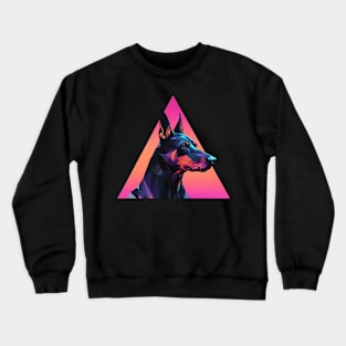 Synthwave Doberman Crewneck Sweatshirt